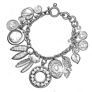 Sparkling Charm Bracelet Coloring Page 23952-19238