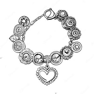 Sparkling Charm Bracelet Coloring Page 23952-19240