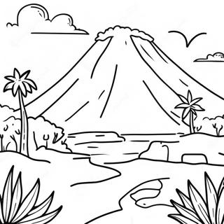 Colorful El Salvador Landscape Coloring Page 23982-19267