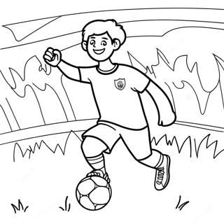 Exciting World Cup Soccer Match Coloring Page 23992-19280