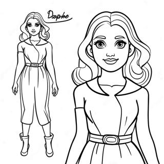 Daphne In Stylish Outfit Coloring Page 24032-19307