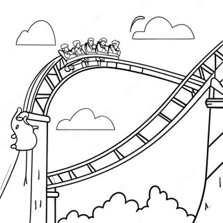 Roller Coaster Adventure Coloring Page 24041-19310