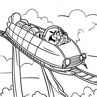 Roller Coaster Adventure Coloring Page 24041-19311