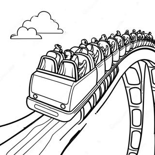 Thrilling Roller Coaster Ride Coloring Page 24042-19326