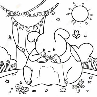 Whimsical Poetry Scene Coloring Page 24072-19342