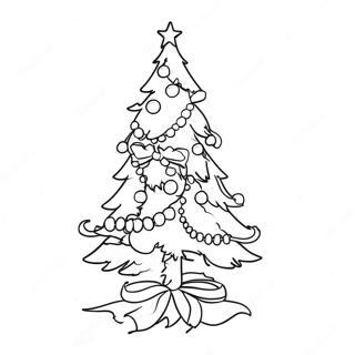 Festive Christmas Tree Coloring Page 24102-19361