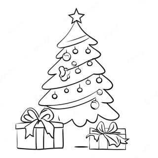 Festive Christmas Tree Coloring Page 24102-19362