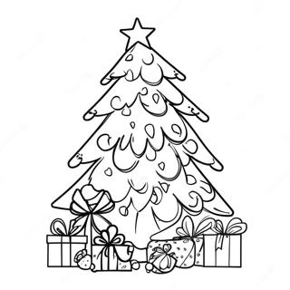 Festive Christmas Tree Coloring Page 24102-19364