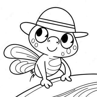 Funny Fly Guy In A Hat Coloring Page 24112-19369