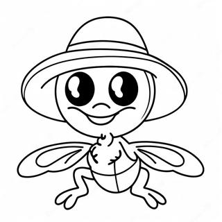 Funny Fly Guy In A Hat Coloring Page 24112-19370