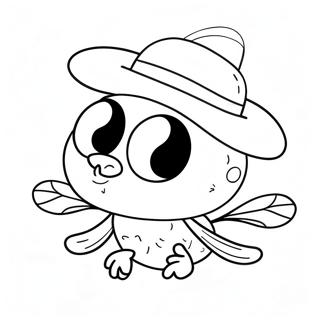 Funny Fly Guy In A Hat Coloring Page 24112-19371