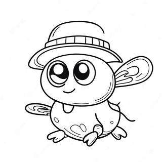 Funny Fly Guy In A Hat Coloring Page 24112-19372