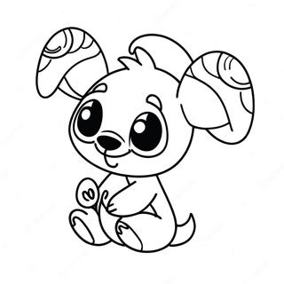 Cute Stitch Christmas Coloring Page 2411-1970