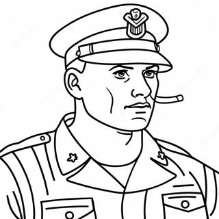 Brave Marine Soldier Coloring Page 24162-19405