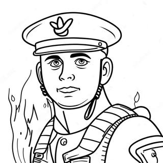 Brave Marine Soldier Coloring Page 24162-19407