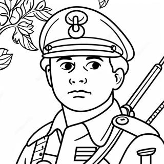 Brave Marine Soldier Coloring Page 24162-19408