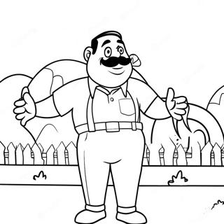 Hello Neighbor Sneaky Character Coloring Page 24172-19413