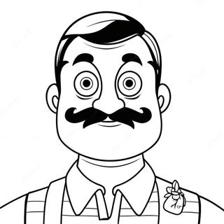 Hello Neighbor Sneaky Character Coloring Page 24172-19414