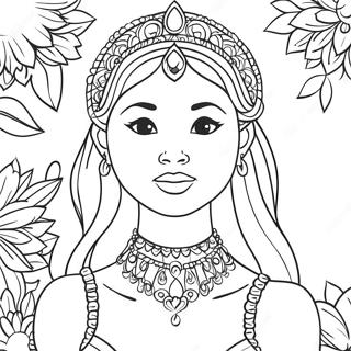 Black Princess Coloring Pages