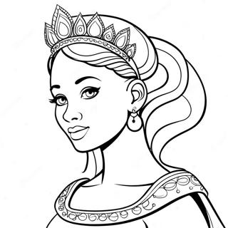 Black Princess Coloring Page 24191-19430