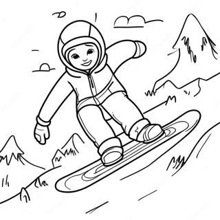 Snowboarding Adventure Coloring Page 24201-19438