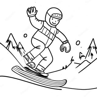 Snowboarding Adventure Coloring Page 24201-19439