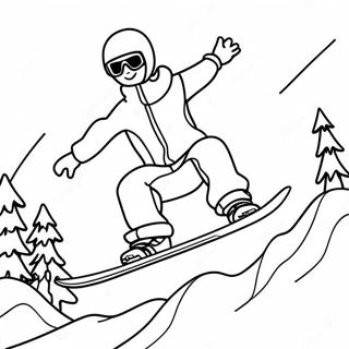 Snowboarding Adventure Coloring Page 24201-19440