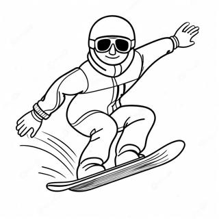 Snowboarder Performing A Trick Coloring Page 24202-19441