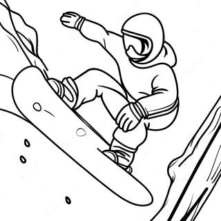 Snowboarder Performing A Trick Coloring Page 24202-19442