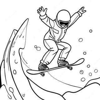 Snowboarder Performing A Trick Coloring Page 24202-19443