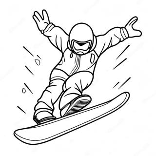 Snowboarder Performing A Trick Coloring Page 24202-19444