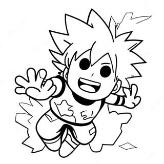 Explosive Bakugo Action Coloring Page 24212-19450