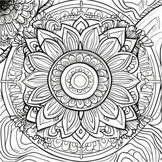 Black Background Mandala Coloring Page 24221-19458