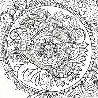 Black Background Mandala Coloring Page 24221-19459