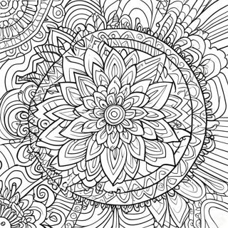 Black Background Mandala Coloring Page 24221-19460