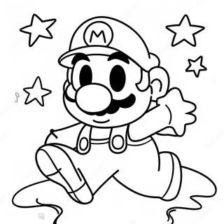 Mario Star Coloring Pages