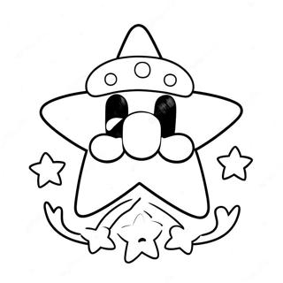 Shiny Mario Star Coloring Page 24242-19474