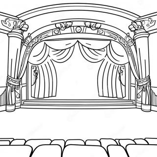 Colorful Theater Stage Coloring Page 24252-19483