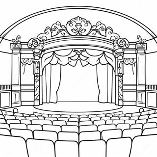 Colorful Theater Stage Coloring Page 24252-19484