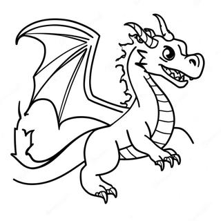 Majestic Fire Dragon In Flight Coloring Page 24302-19517