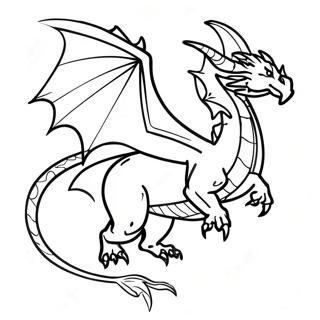 Majestic Fire Dragon In Flight Coloring Page 24302-19518