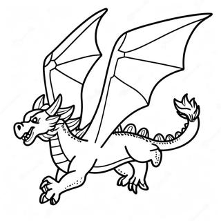 Majestic Fire Dragon In Flight Coloring Page 24302-19519