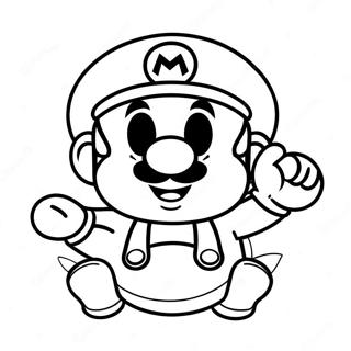 Cappy Mario With A Happy Expression Coloring Page 24312-19525