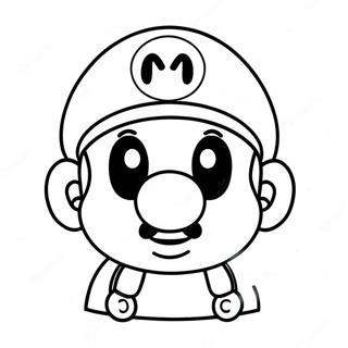 Cappy Mario With A Happy Expression Coloring Page 24312-19527