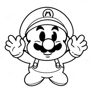 Cappy Mario With A Happy Expression Coloring Page 24312-19528