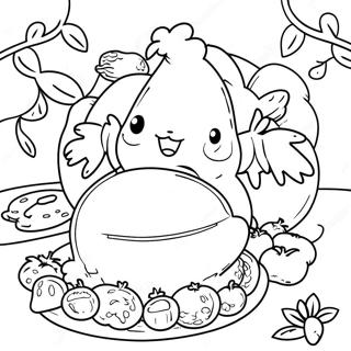 Pokemon Thanksgiving Feast Coloring Page 24321-19541