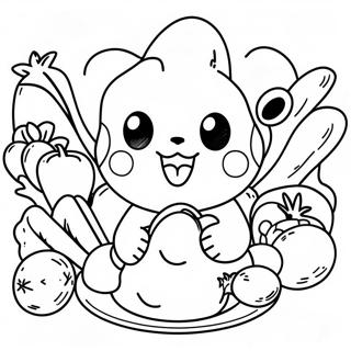 Pokemon Thanksgiving Feast Coloring Page 24321-19543