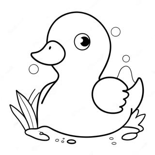 Cute Paper Duck Coloring Page 24341-19547