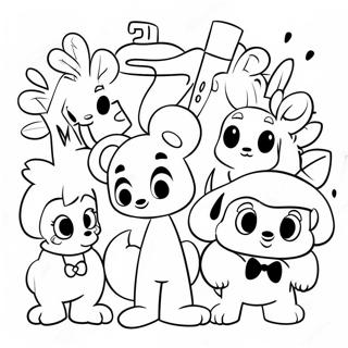 90 S Cartoon Characters Coloring Page 24361-19565