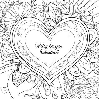 Will You Be My Valentine Heart Coloring Page 24371-19575